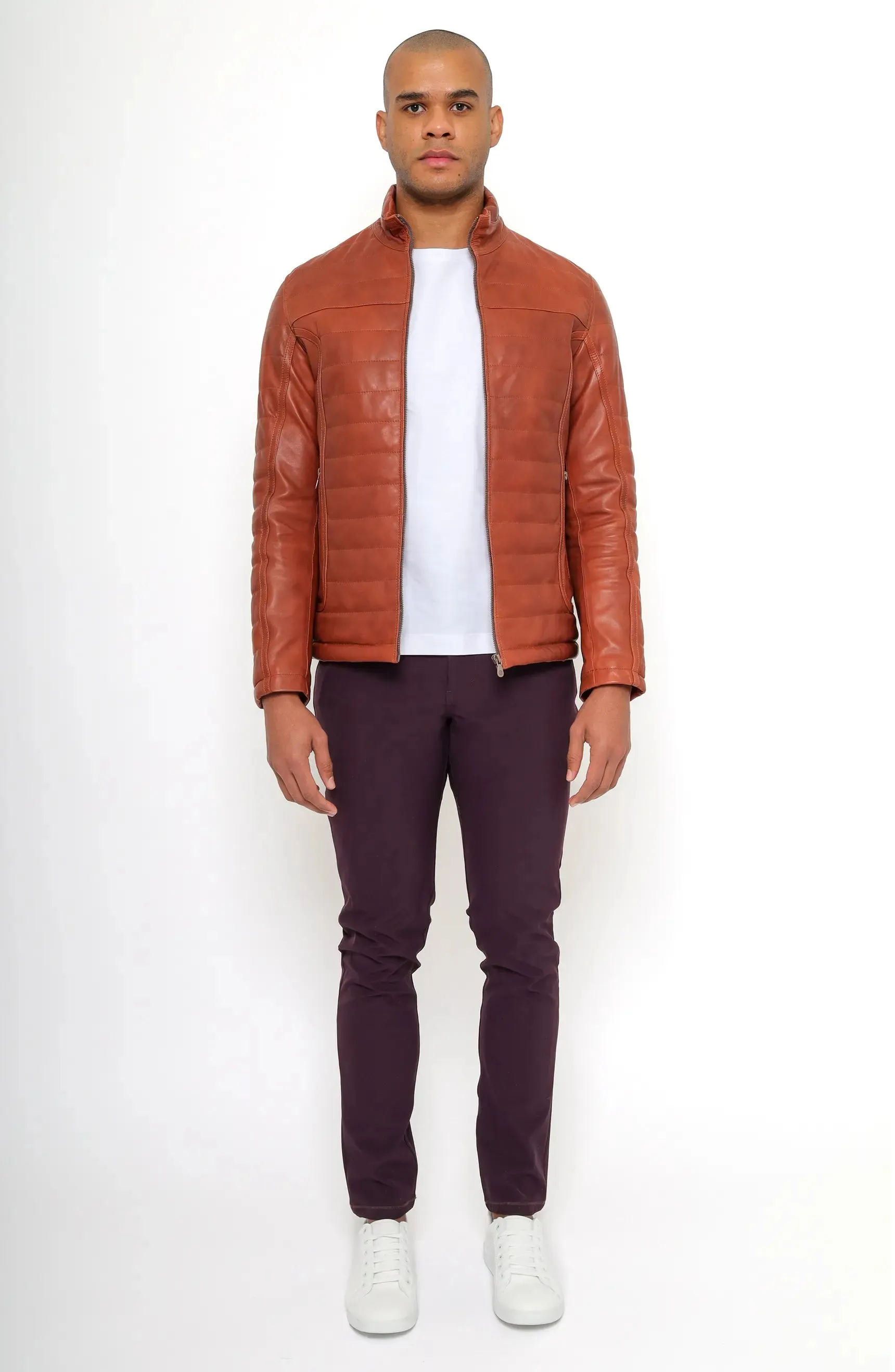 DINO Leather Bomber Jacket