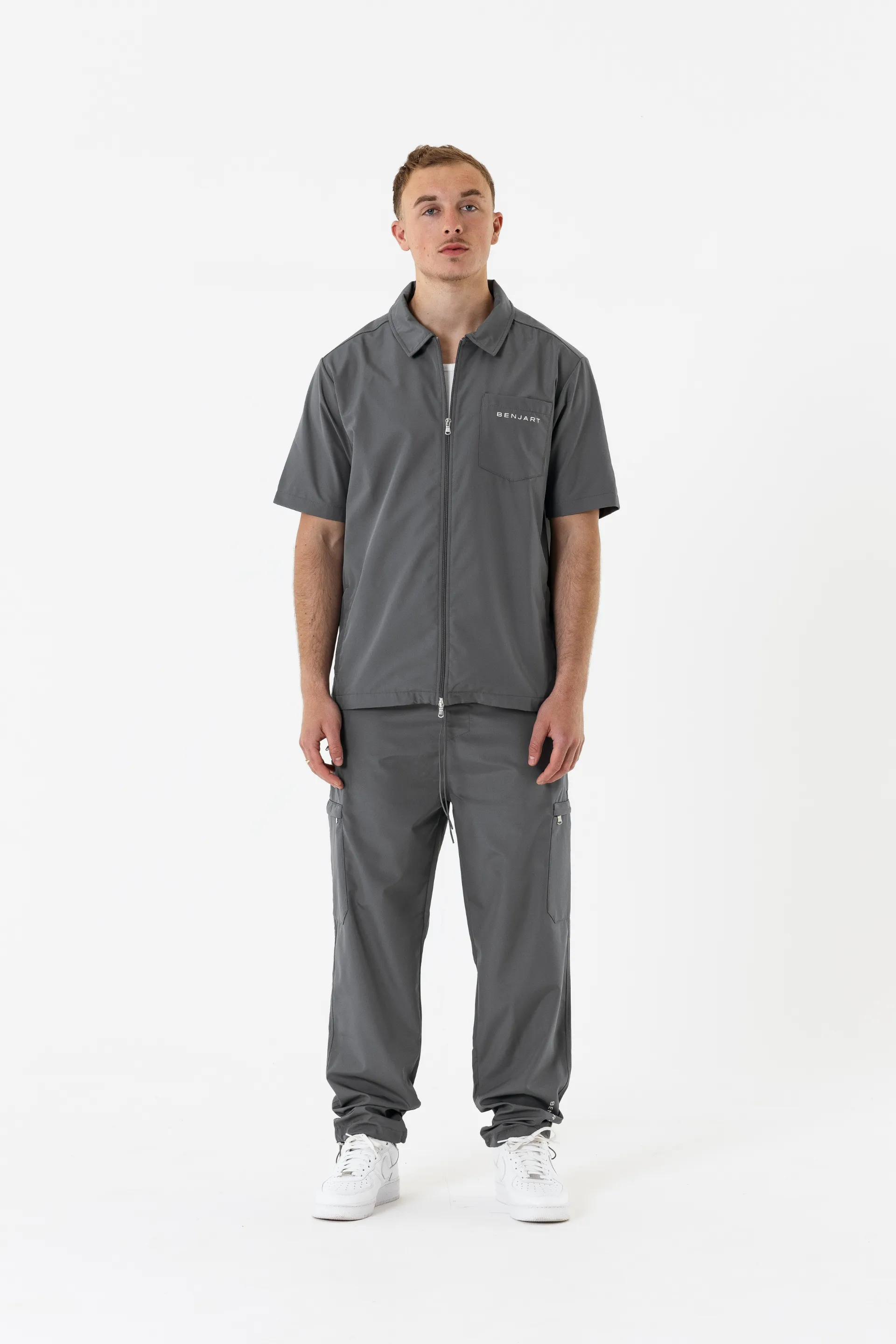 Double Zip Shirt - Storm Grey