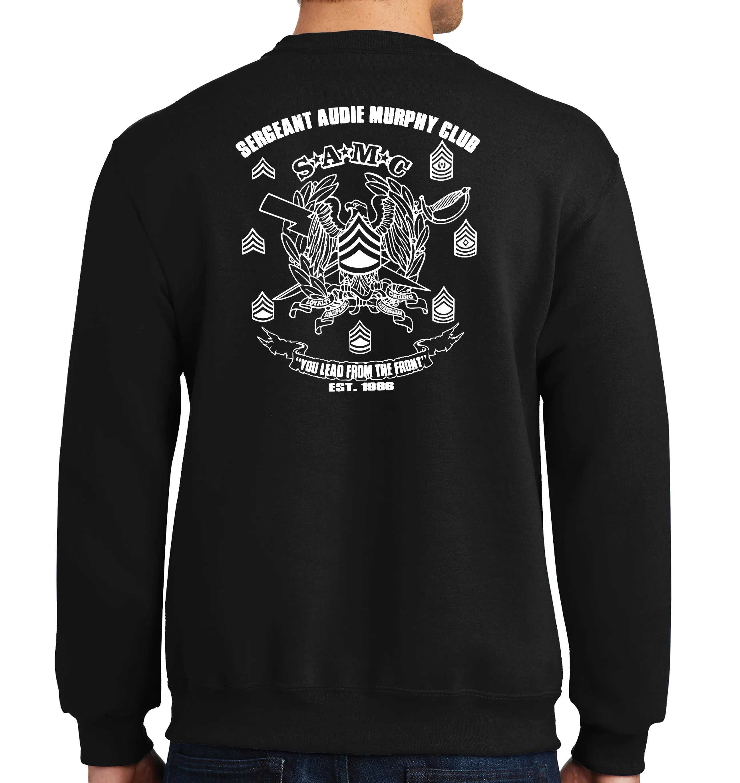 Doughboy SAMC Crewneck Unisex Sweatshirt. This shirt IS approved for PT.