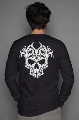 Dragon Foxx™ Men's Dark Grey Heather Long Sleeve Henley