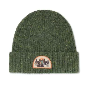 Duck Trio Wool Blend Beanie, Forest