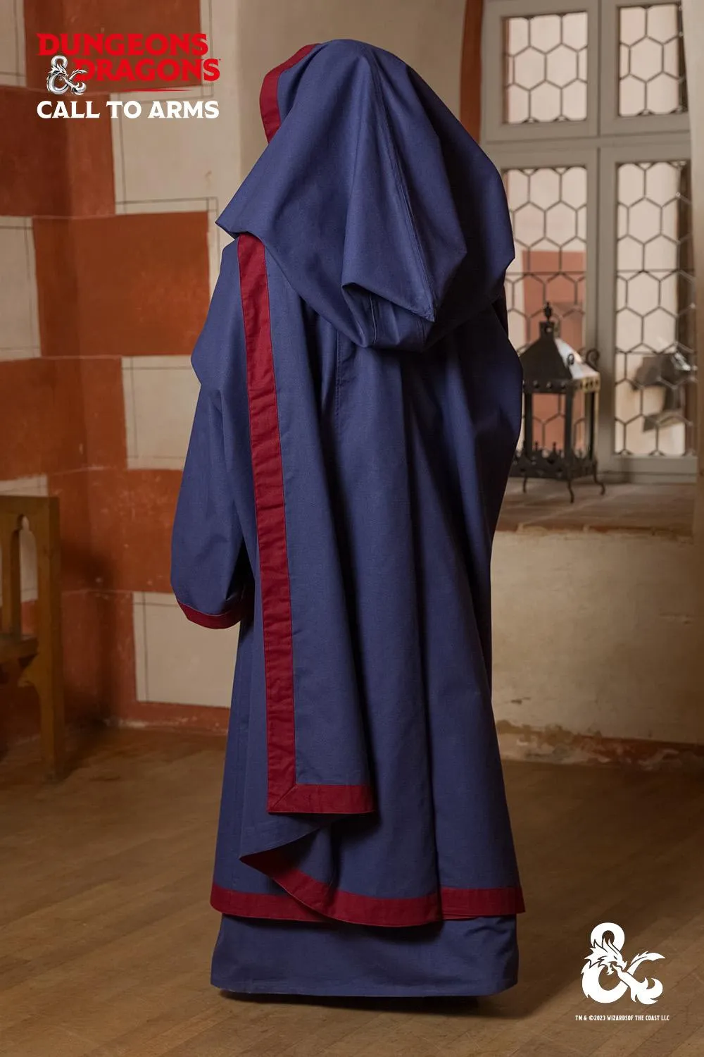 Dungeons & Dragons Wizard Cape Dark Blue/Bordeaux