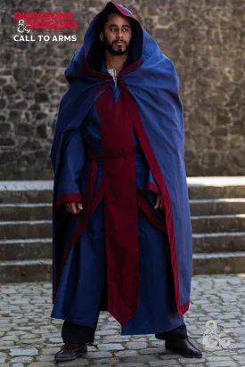 Dungeons & Dragons Wizard Cape Dark Blue/Bordeaux