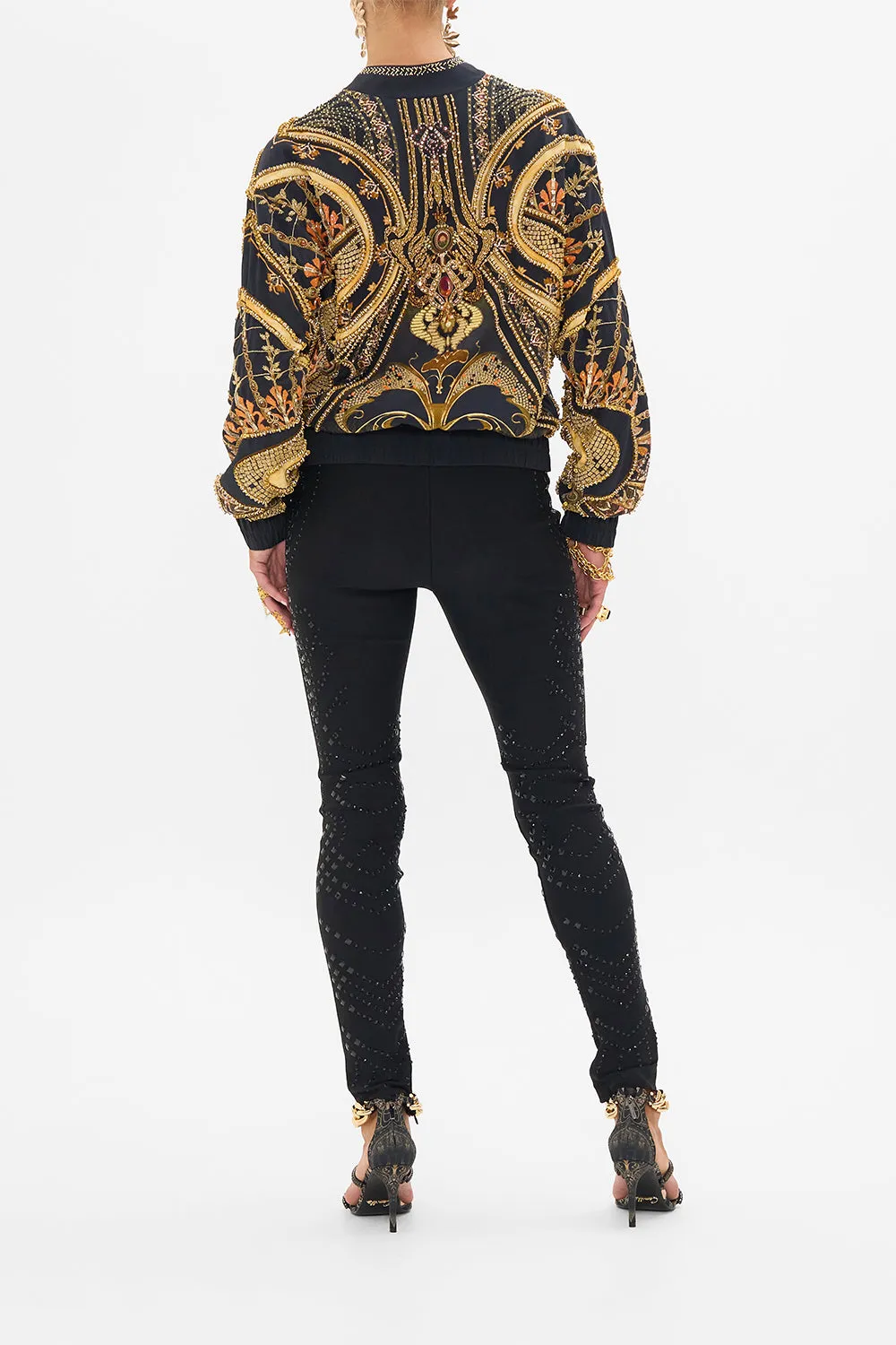 EMBELLISHED BOMBER JACKET NOUVEAU NOIR