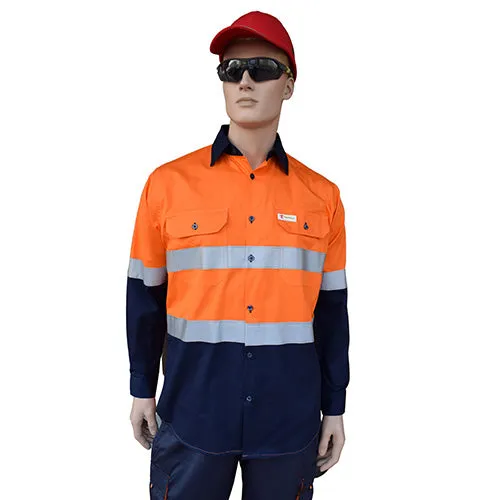 EMPIRAL DUAL TONE WORKSHIRT, Dual Tone, Work Shirt,100% Cotton Reflective Work Shirt