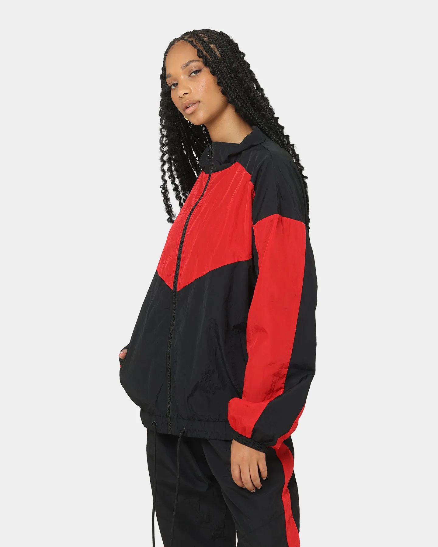 EN ES Women's Track And Field Spray Jacket Red/Black