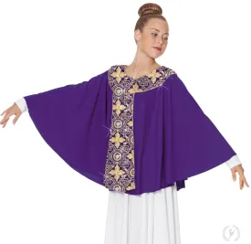 Eurotard - Women’s Tabernacle Praise Cape (81117) - Purple/Gold