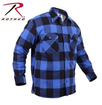 Extra Heavyweight Buffalo Plaid Sherpa Lined Flannel Shirts