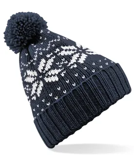 Fair Isle snowstar® beanie | French Navy/White