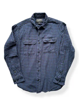 Filson Blue Black Cotton Flannel Shirt SZ S