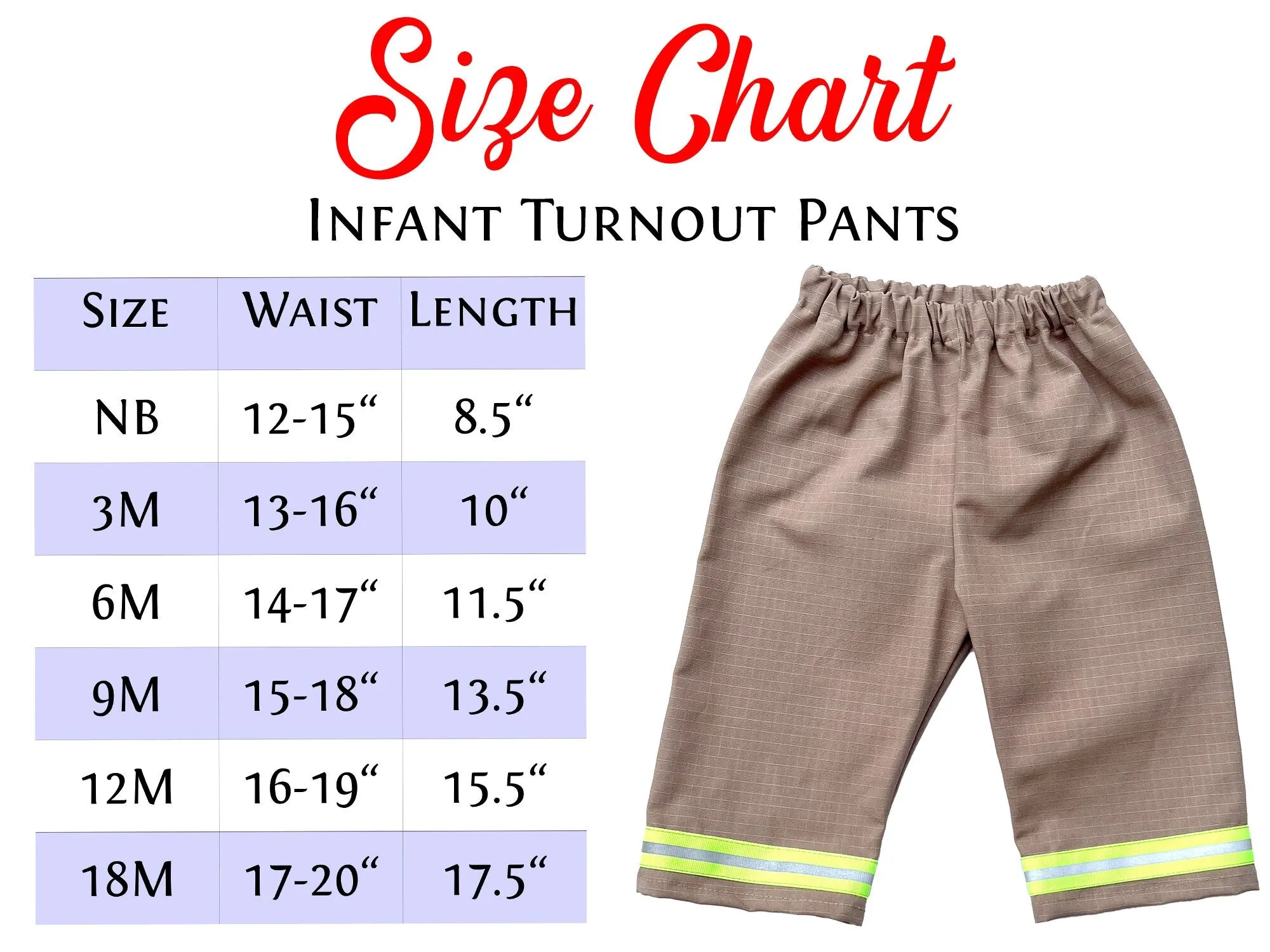 Firefighter Infant Body-Suit in Navy with Maltese Cross and Name on Front and Fire Department on Back - Khaki Turnout Pants