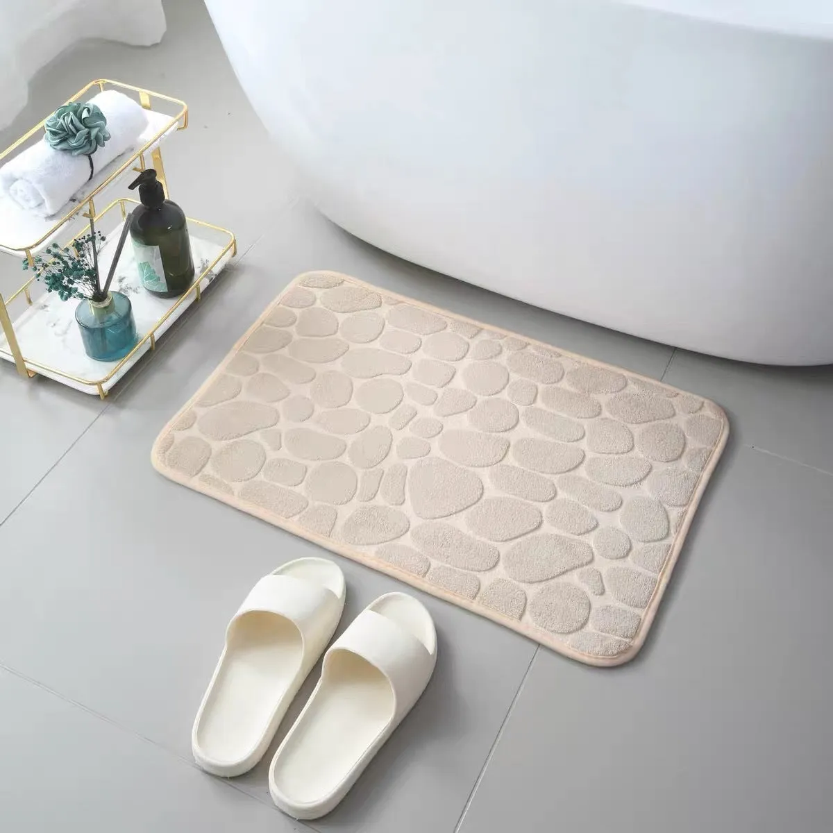 Flannel Absorbent Non-Slip Bathroom Mat