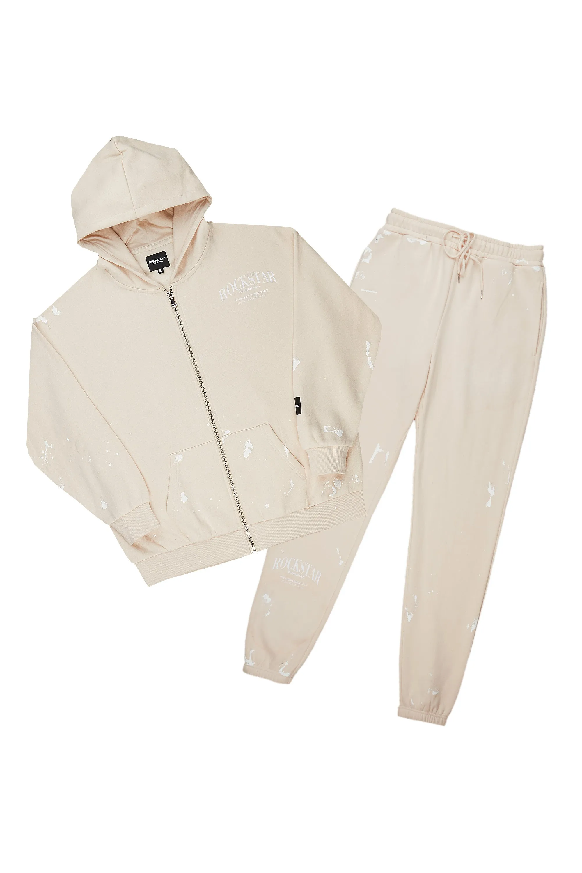 Fletcher Beige Hoodie Track Set