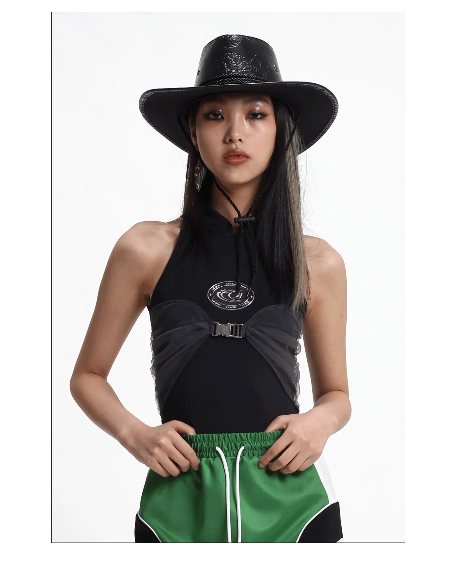 FUTURE WARRIOR BLK two-piece bodysuit