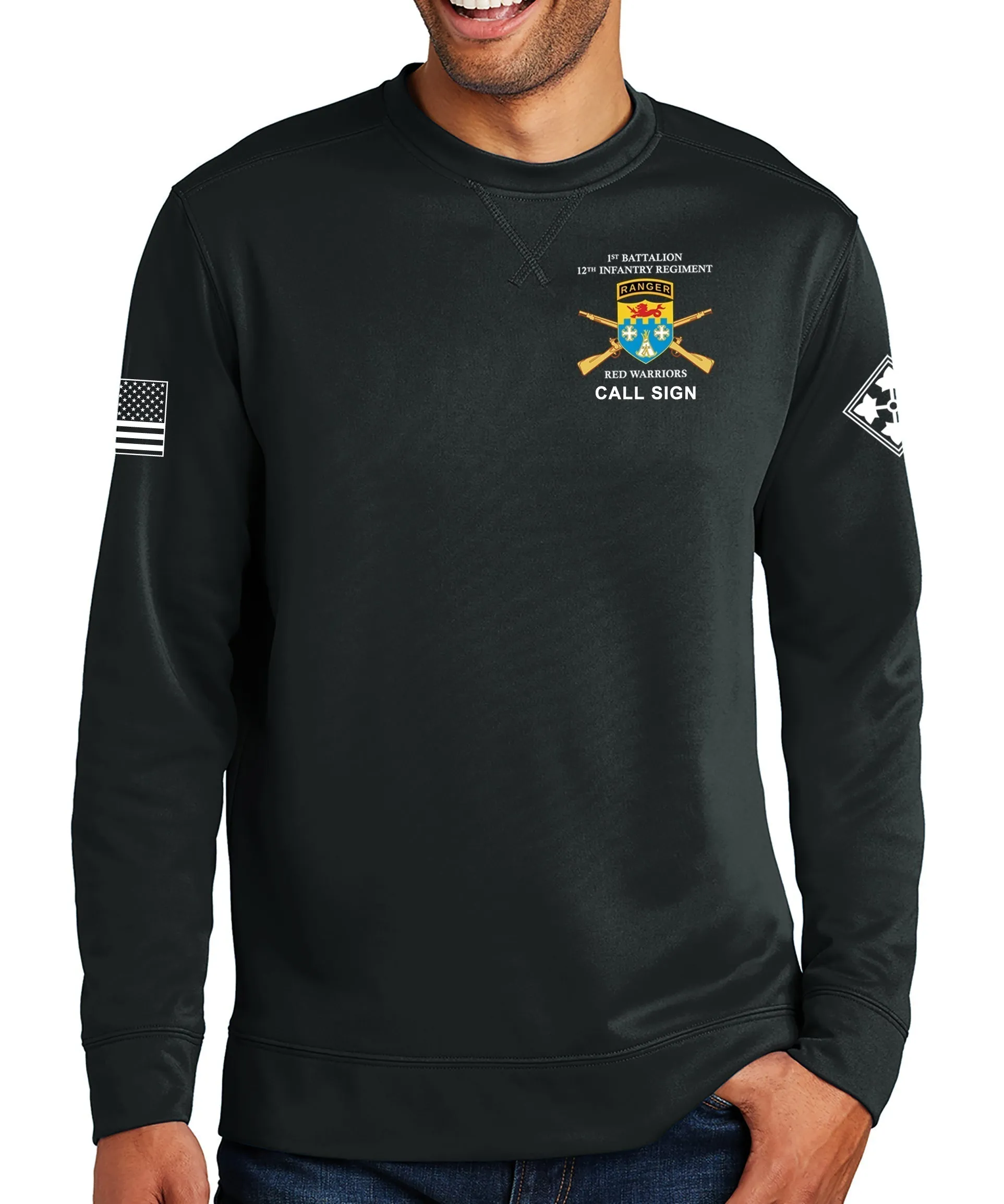 G Co Polyester Crewneck Unisex Sweatshirt. This shirt IS approved for PT.