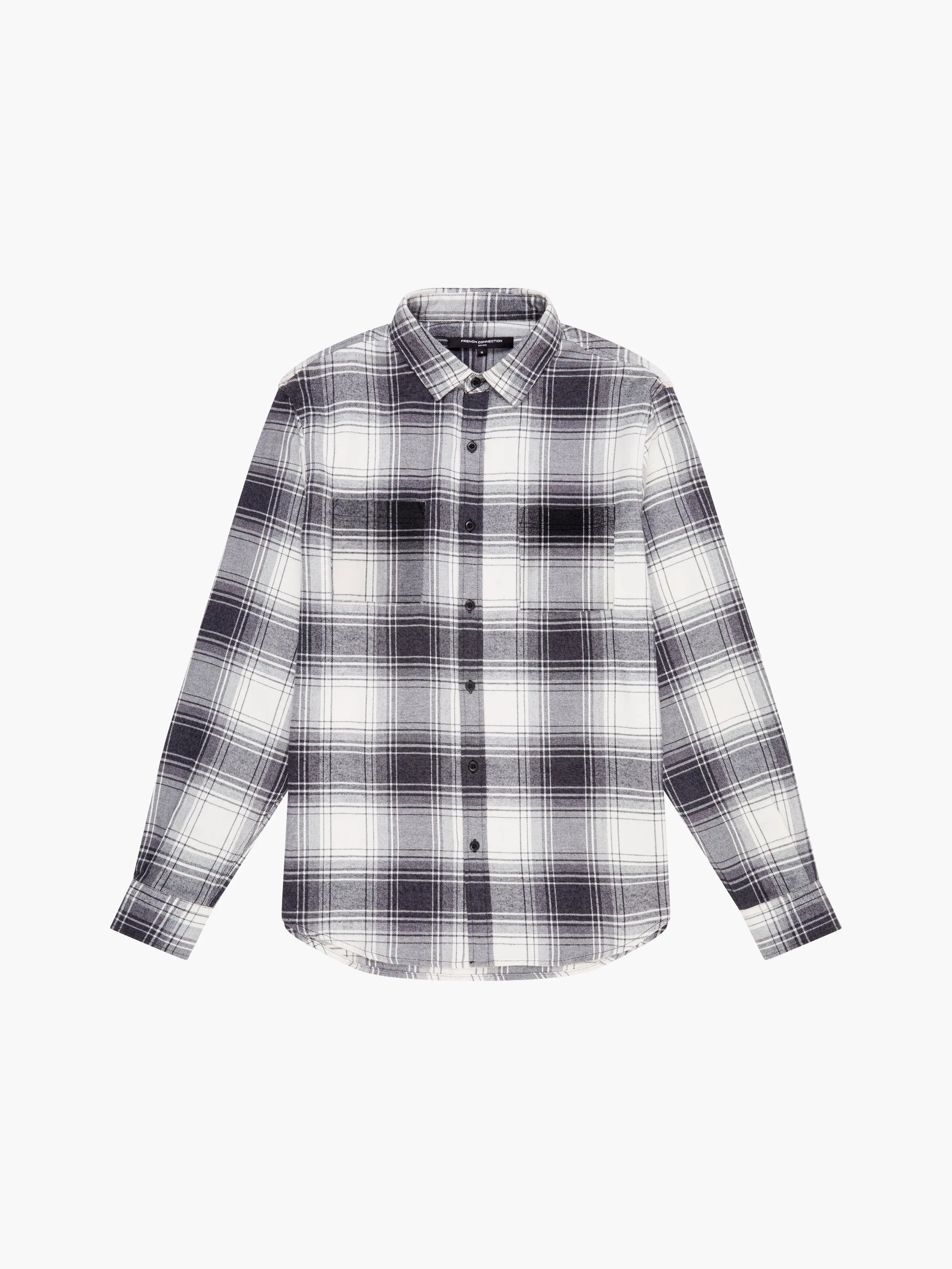 Garment Wash Checked Flannel Shirt