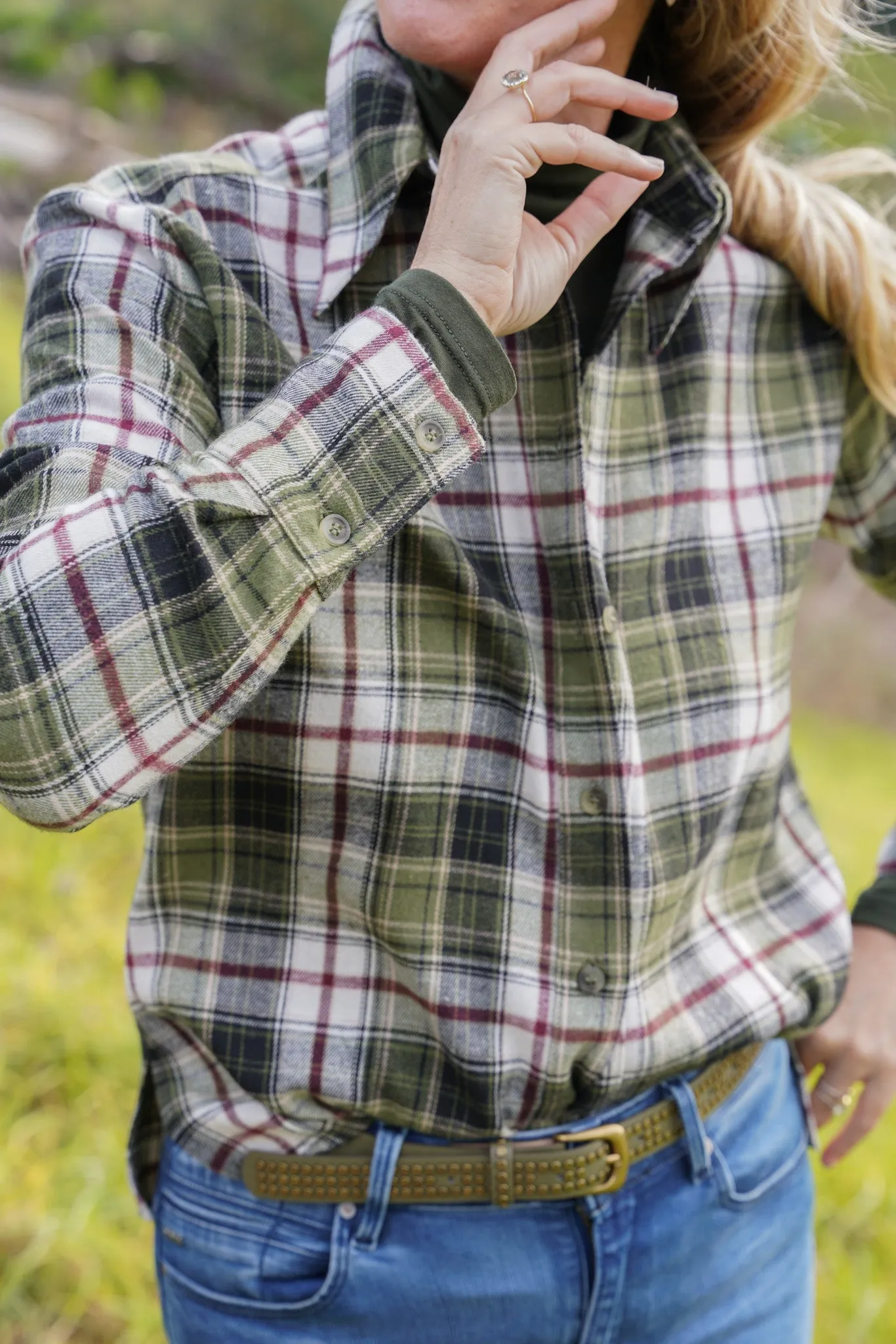 Green Check Flannel Shirt