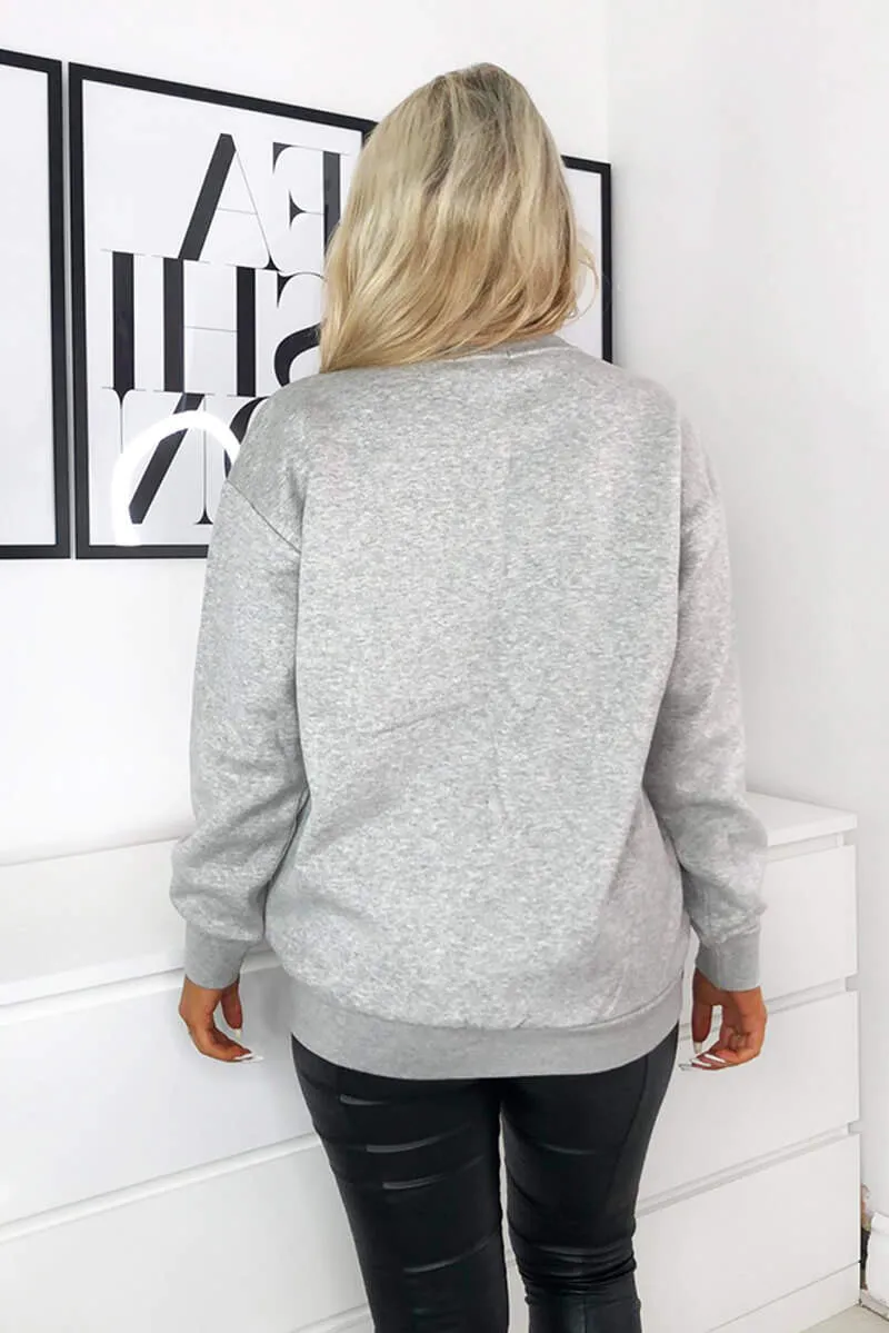 Grey Oversized Sweatshirt