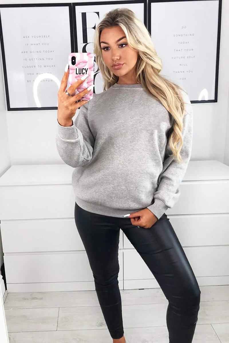 Grey Oversized Sweatshirt