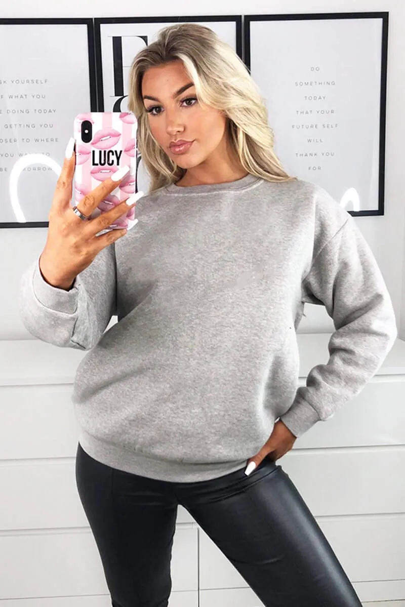 Grey Oversized Sweatshirt