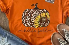 Hello Fall Sunflower- Women's Tee