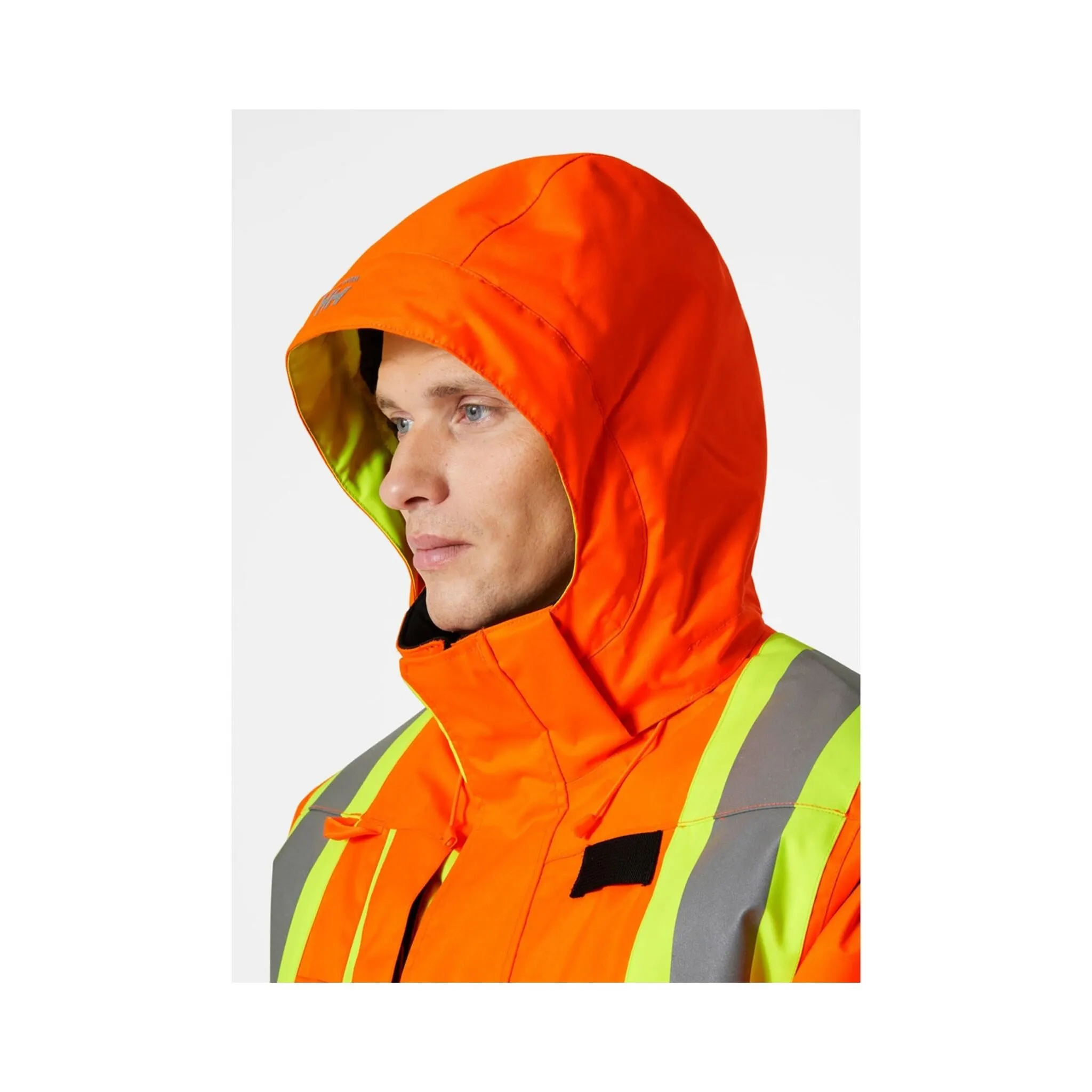 Helly Hansen Men's Hi Vis Polar Work Parka 71316 Alna - CSA Helly Tech, Waterproof, Breathable, Reflective, Insulated, Durable, Winter Protection | Sizes S-5XL