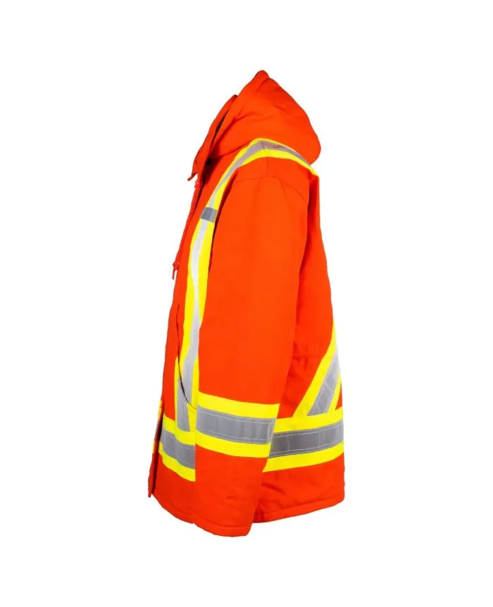 Hi-Vis Lined Canvas Parka by TERRA Workwear - Style 116568