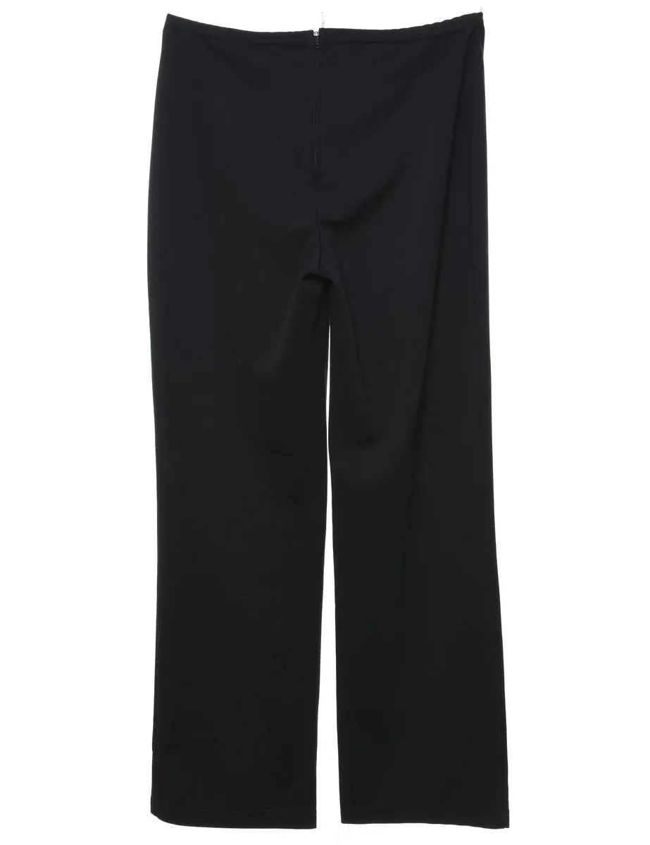 High Waist Black Trousers - W30 L30