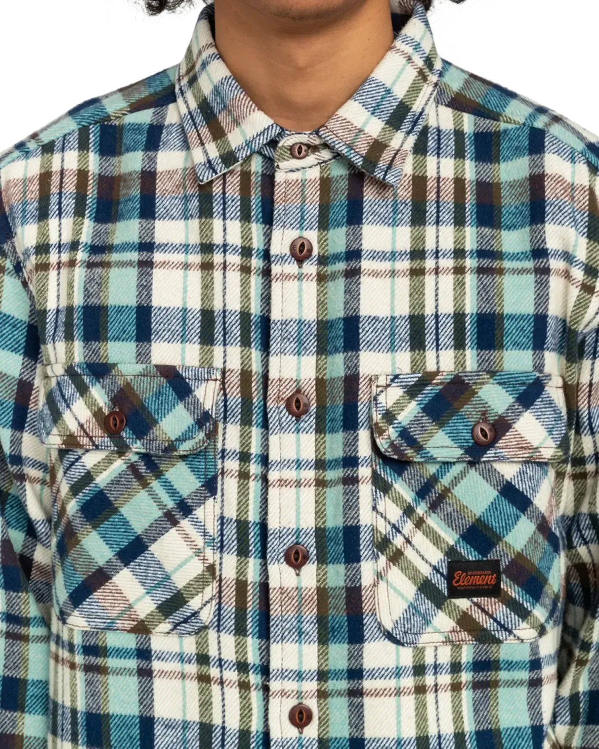 Hueco Classic Flannel Shirt in Chestnut & Mineral