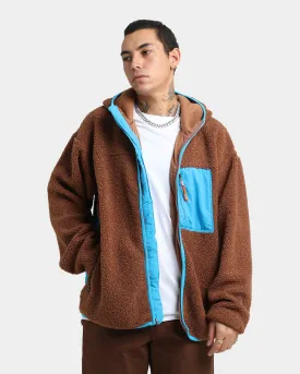 HUF Fort Point Sherpa Jacket Dust Brown