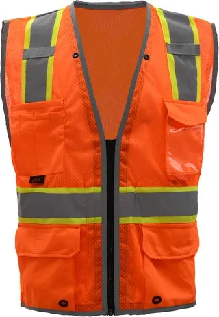 Hype-Lite Class 2 Safety Vest w/Reflective Piping-X Back