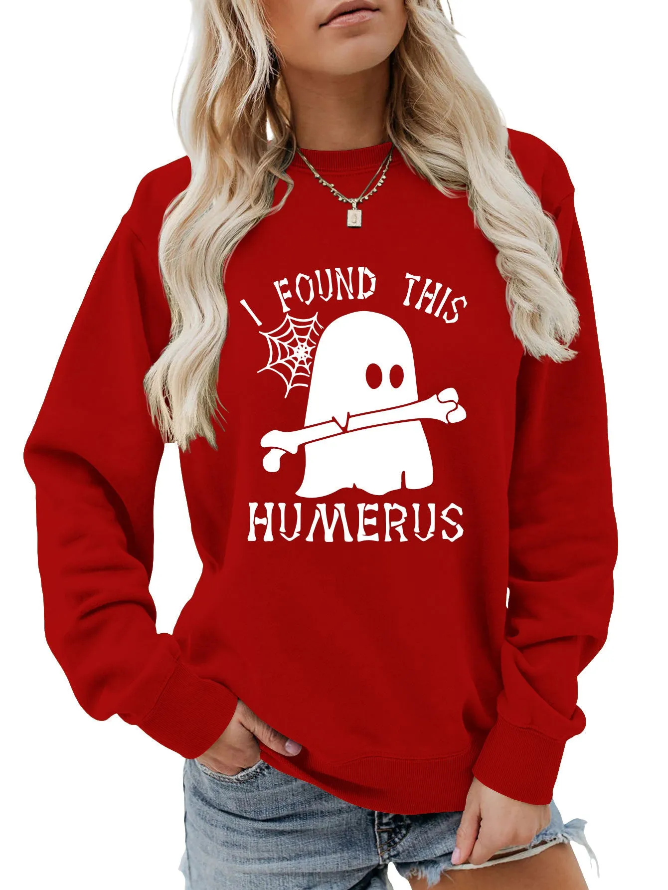 I FOUND THIS HUMERUS round neck loose sweatshirt