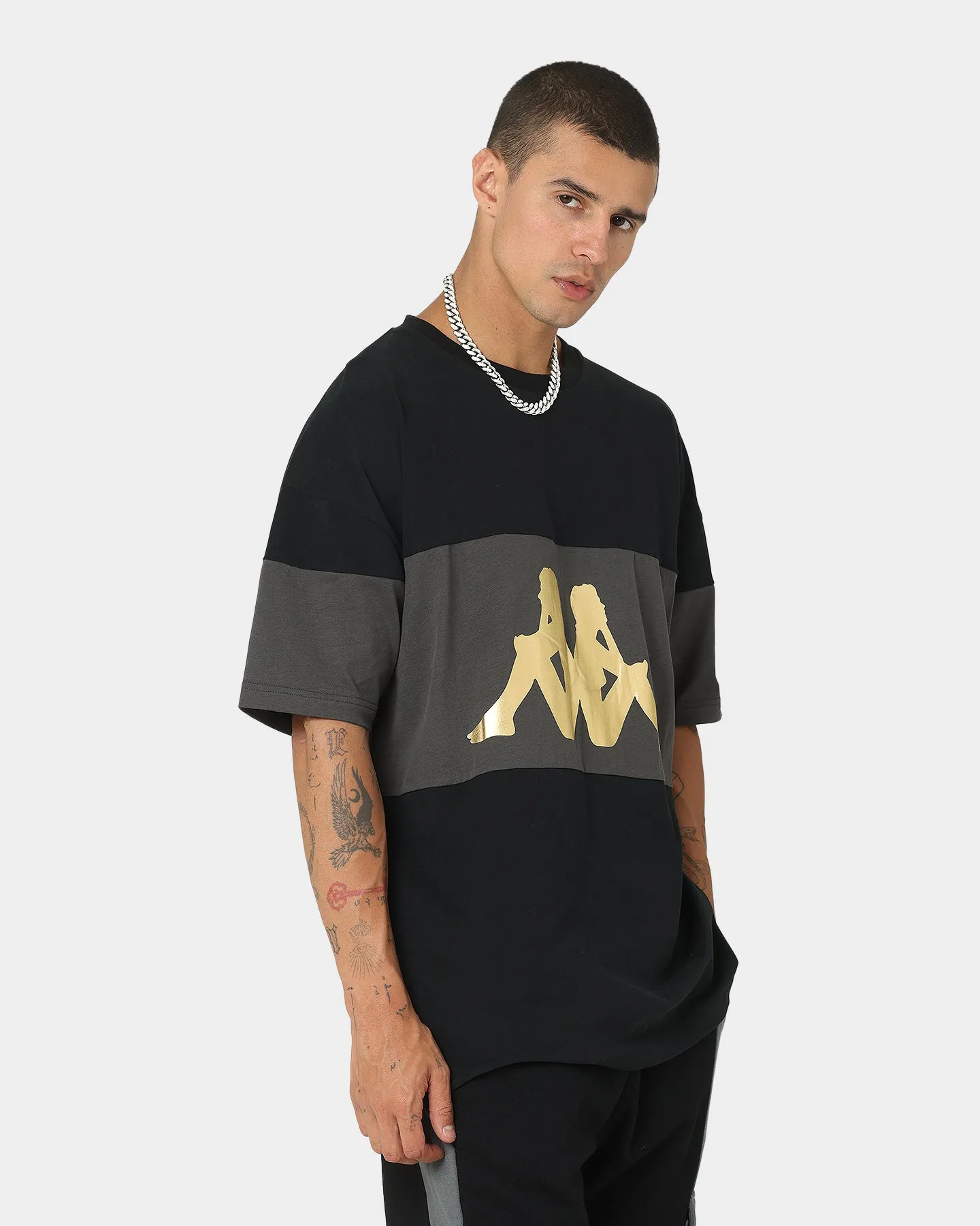 Kappa Authentic Frik T-Shirt Black/Gold