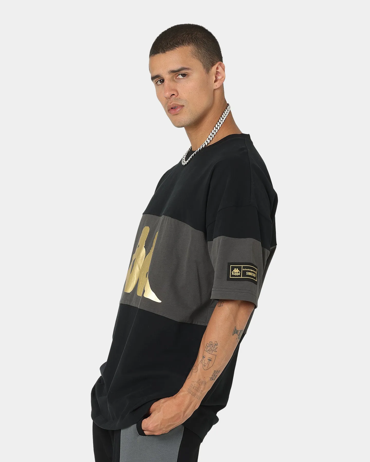 Kappa Authentic Frik T-Shirt Black/Gold