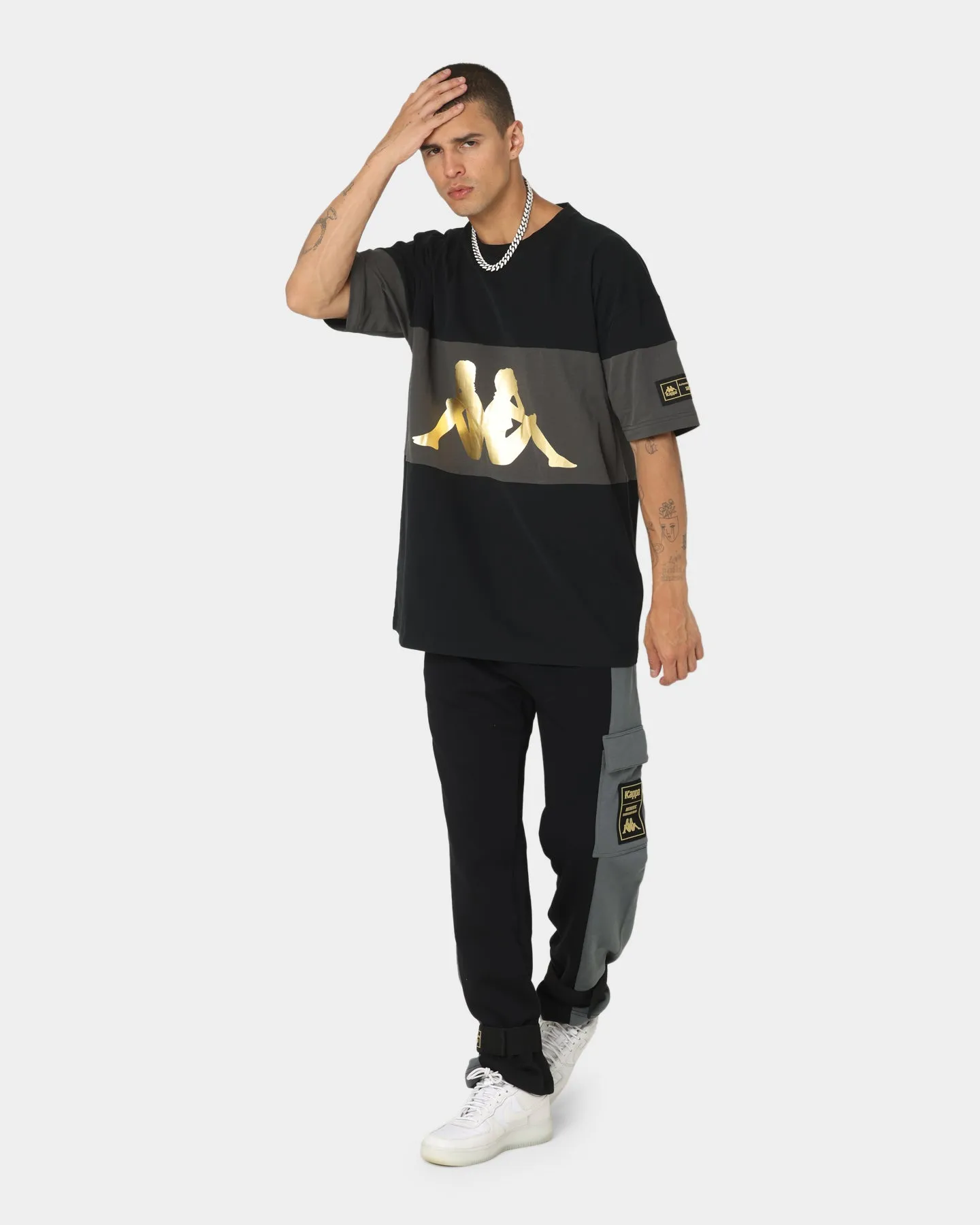 Kappa Authentic Frik T-Shirt Black/Gold