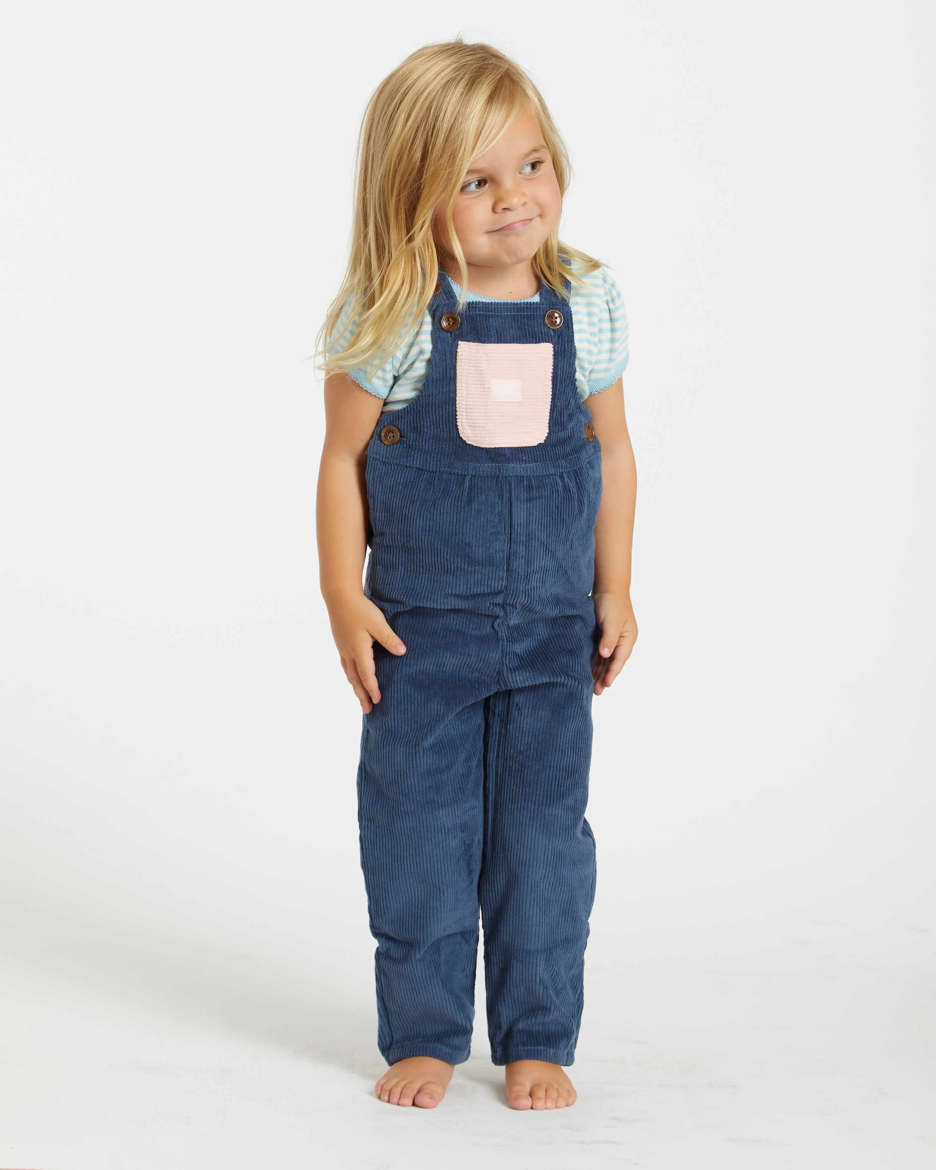 Kid's Overall (Navy/Powder Pink)