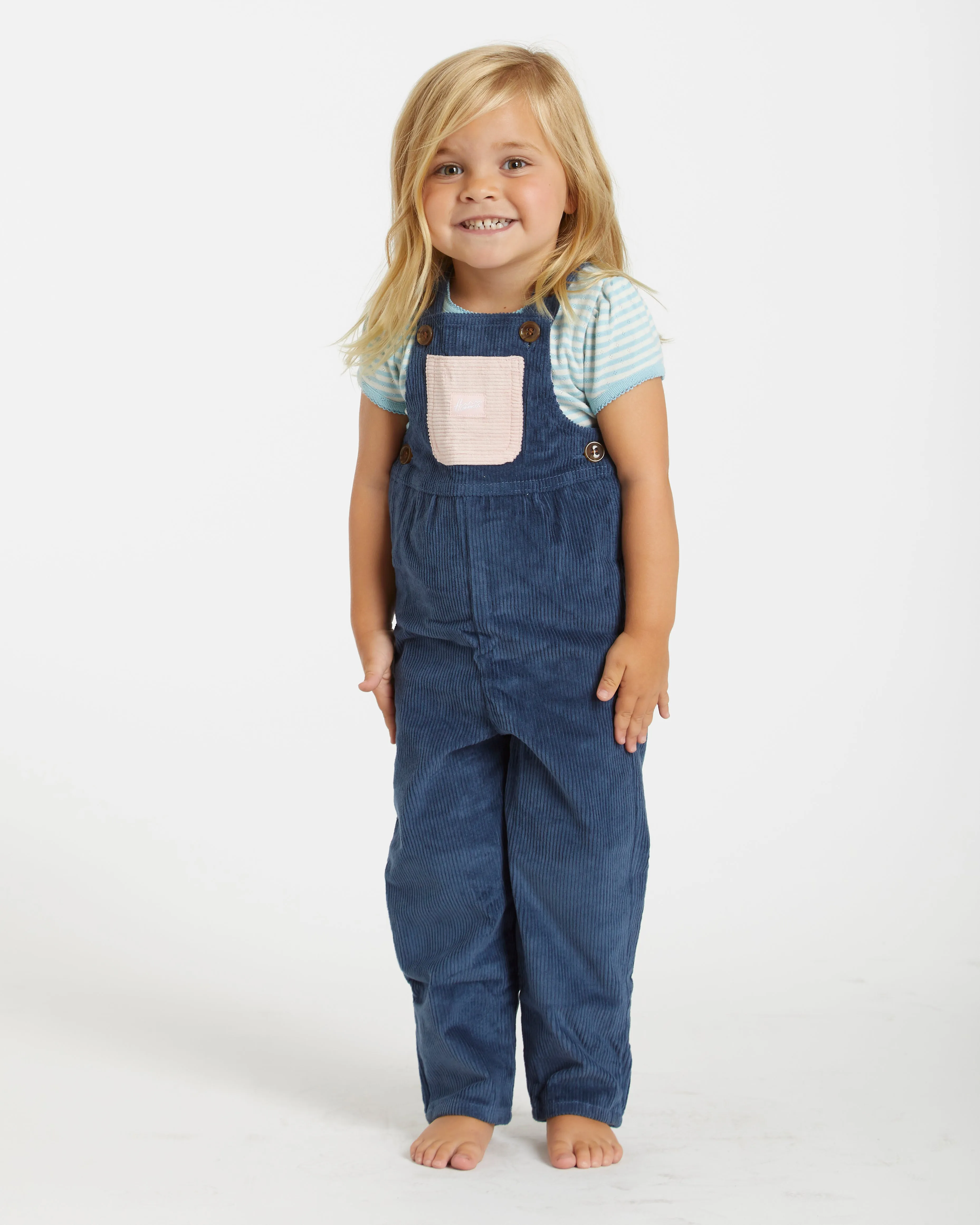 Kid's Overall (Navy/Powder Pink)