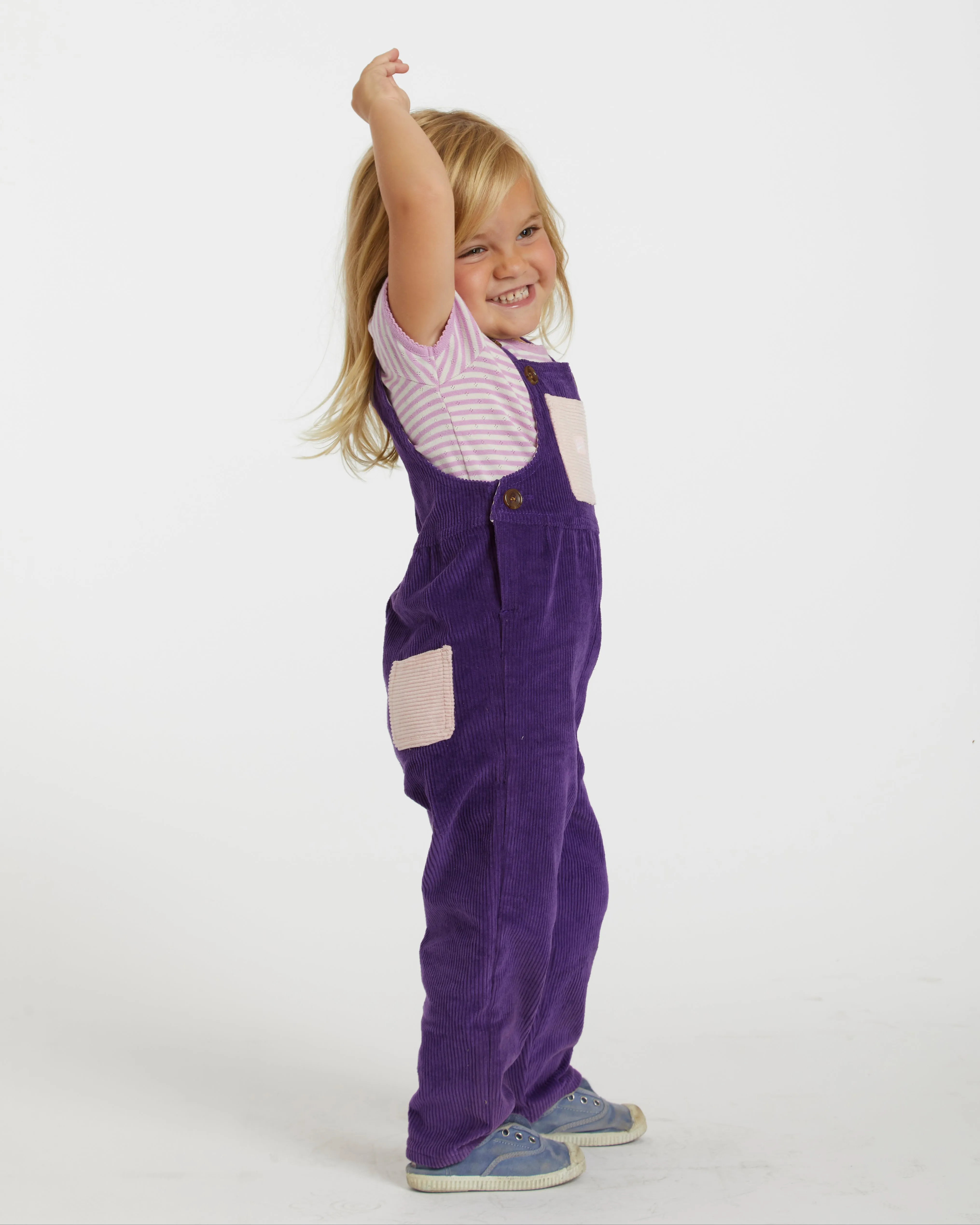 Kid's Overall (Plum/Powder Pink)