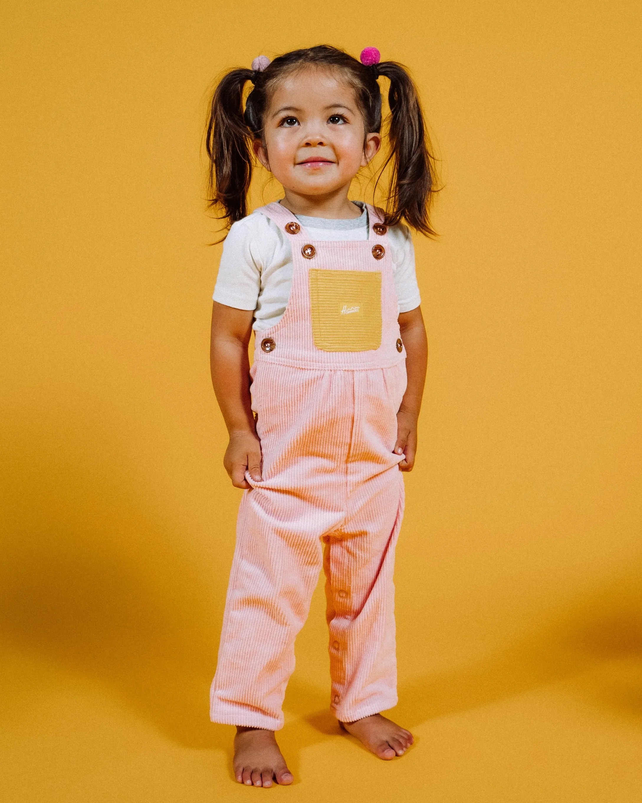 Kid's Overall (Powder Pink/Yellow)