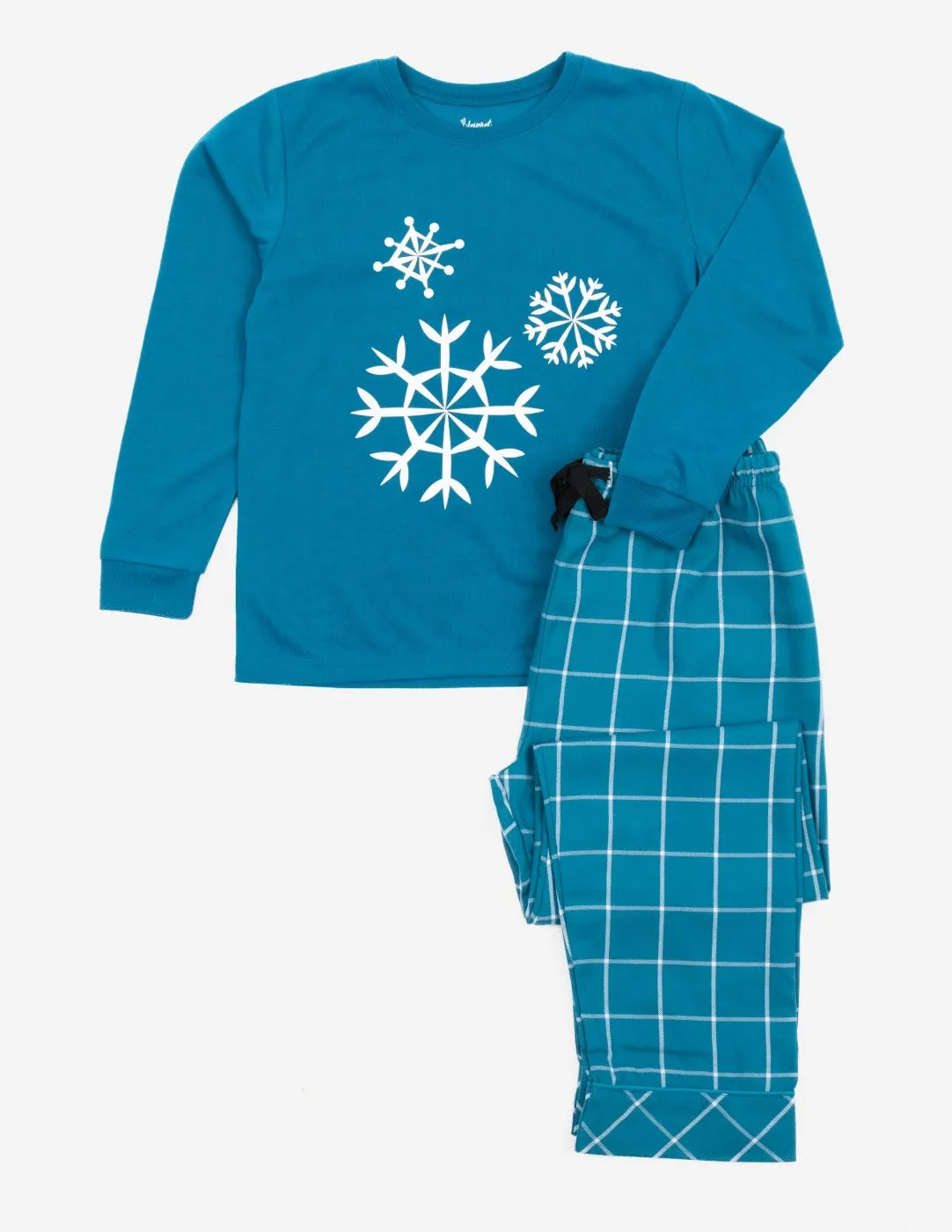 Kids Snowflake Flannel Set