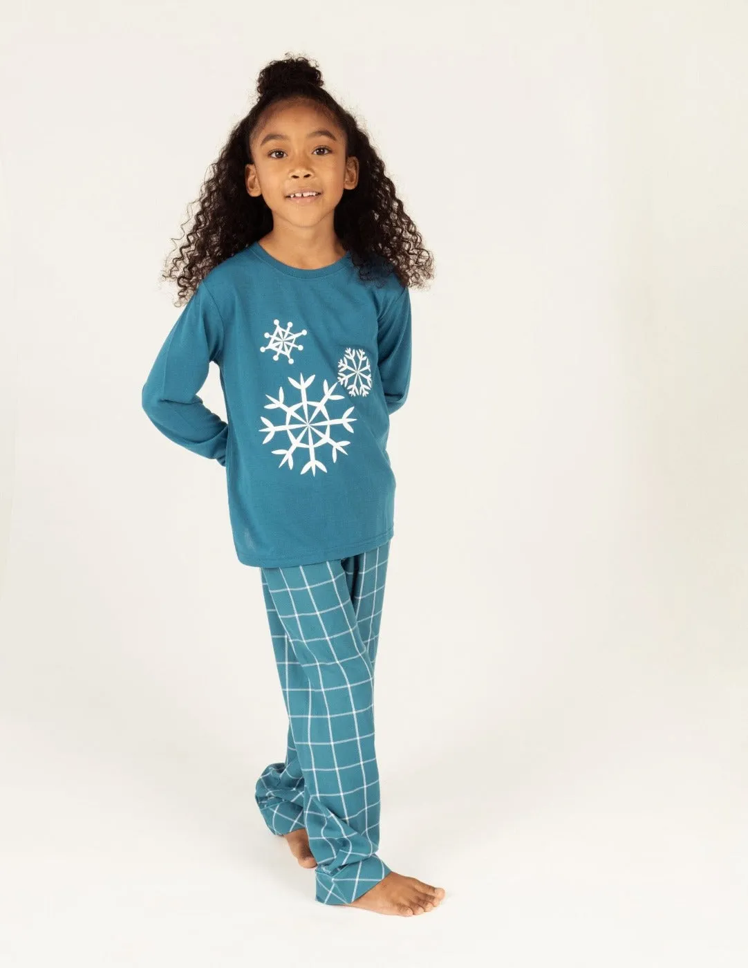 Kids Snowflake Flannel Set