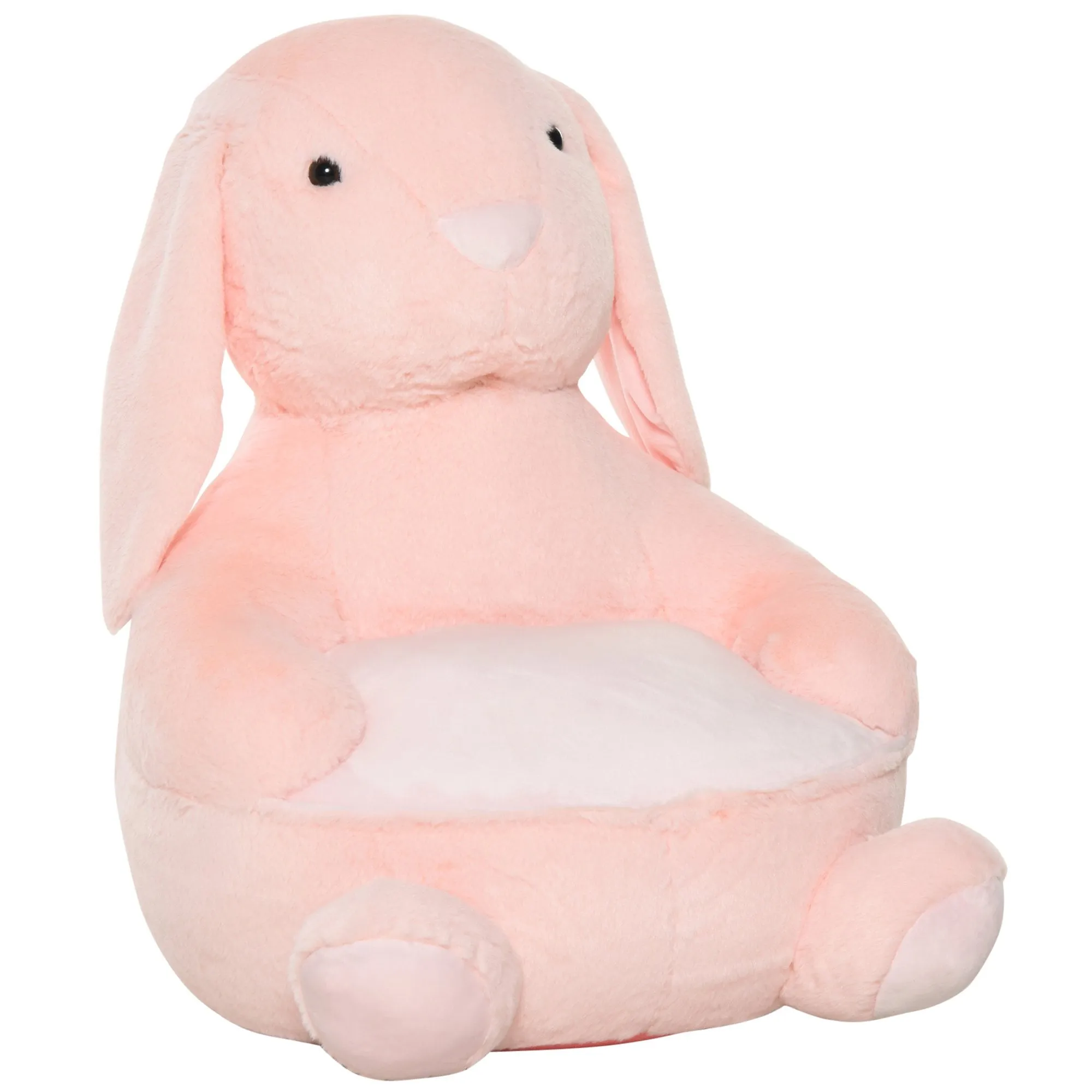 Kids Sofa Chair Children Plush Armchair Stuffed Cute Rabbit Toy Support Seat Learning Sitting Baby Nest Sleeping Cushion Bed Soft Snuggle Furniture for Reading Feeding Relaxing 60 x 50 x 59cm Pink 60x50x59cm