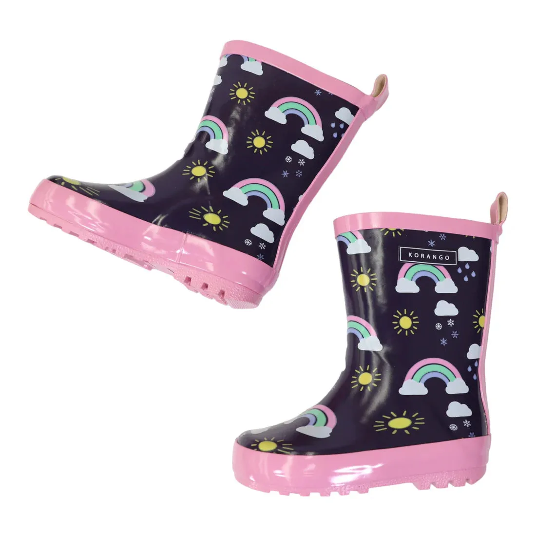 KORANGO SUNSHINE & RAINBOWS GUMBOOT PEACOAT