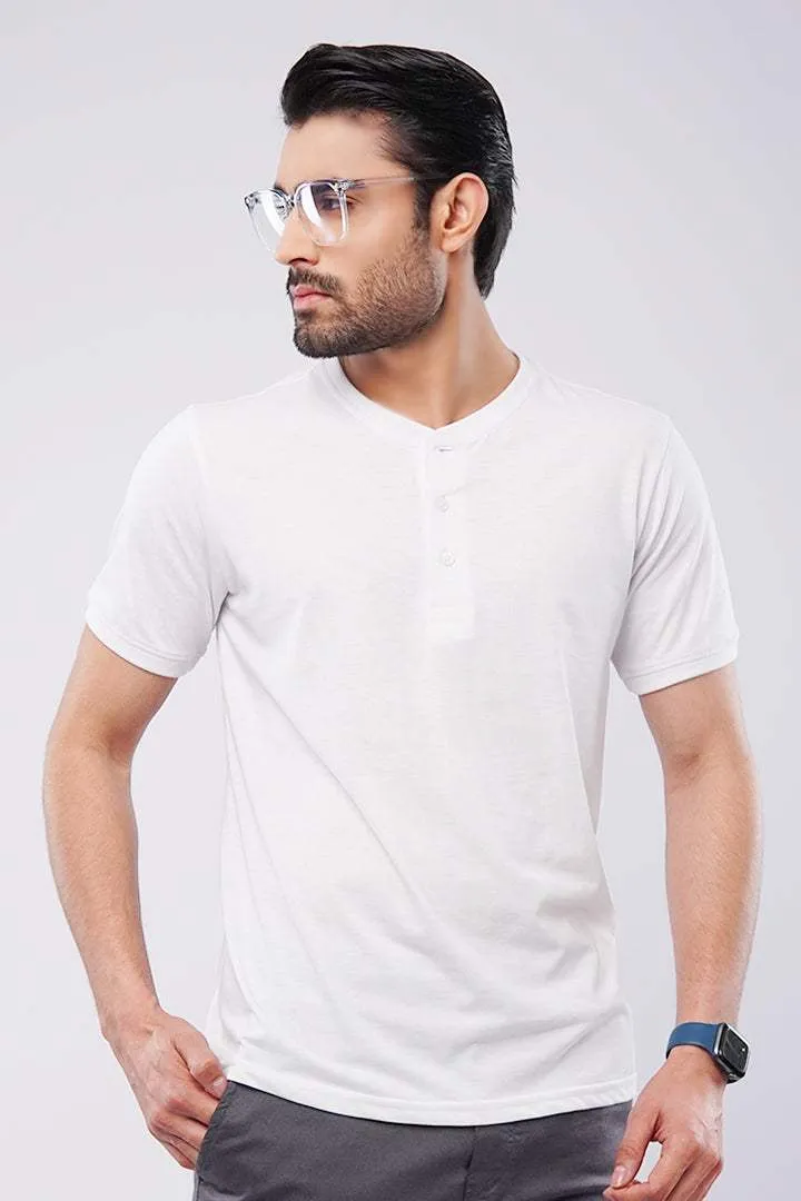 Lacey White Henley T-shirt