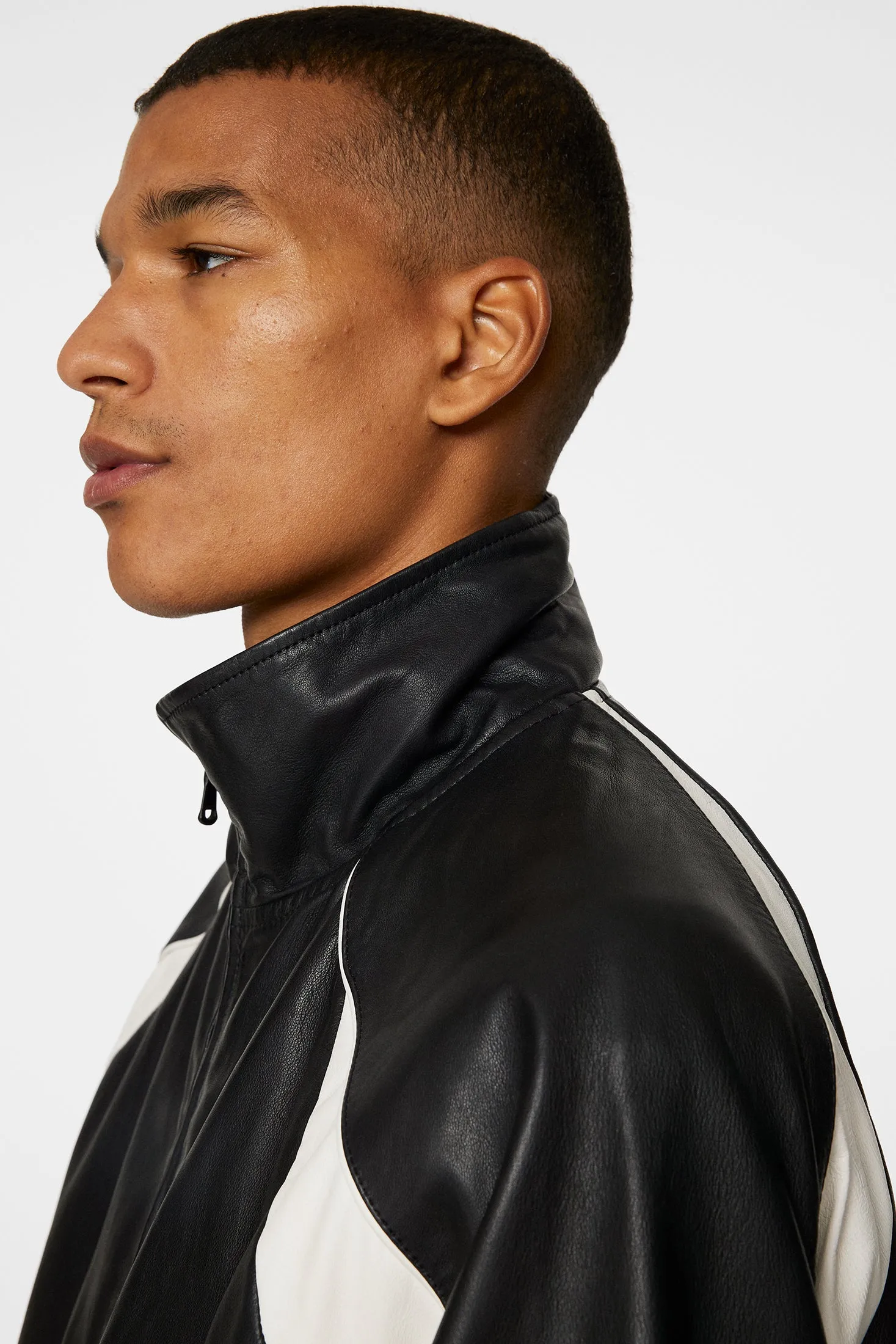 Lex Leather Track Jacket