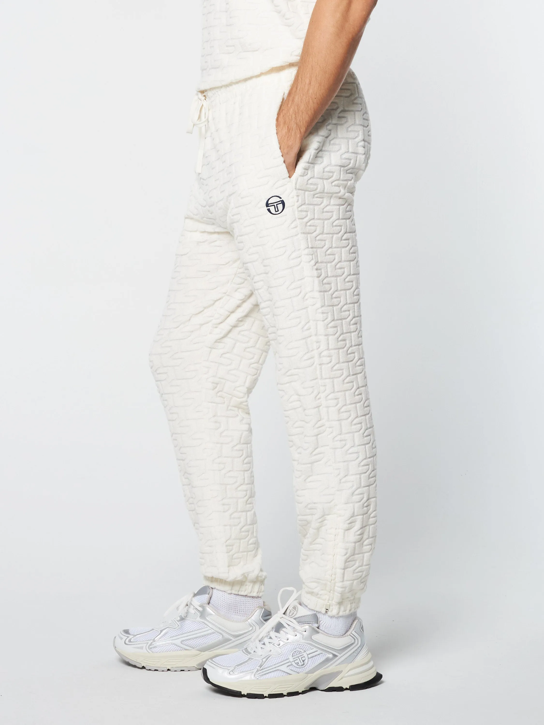 Livata Monogram Track Pant- Gardenia