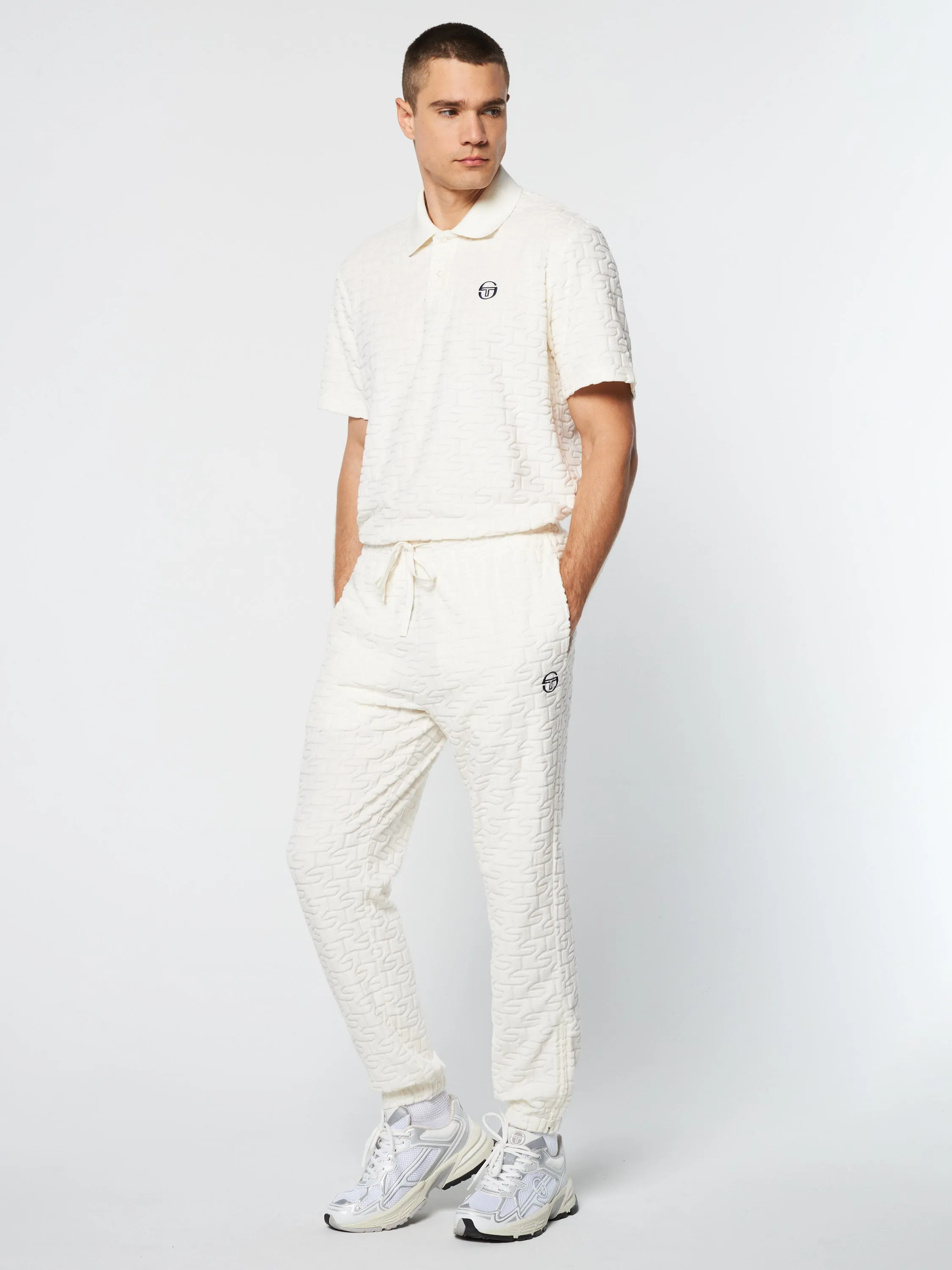 Livata Monogram Track Pant- Gardenia