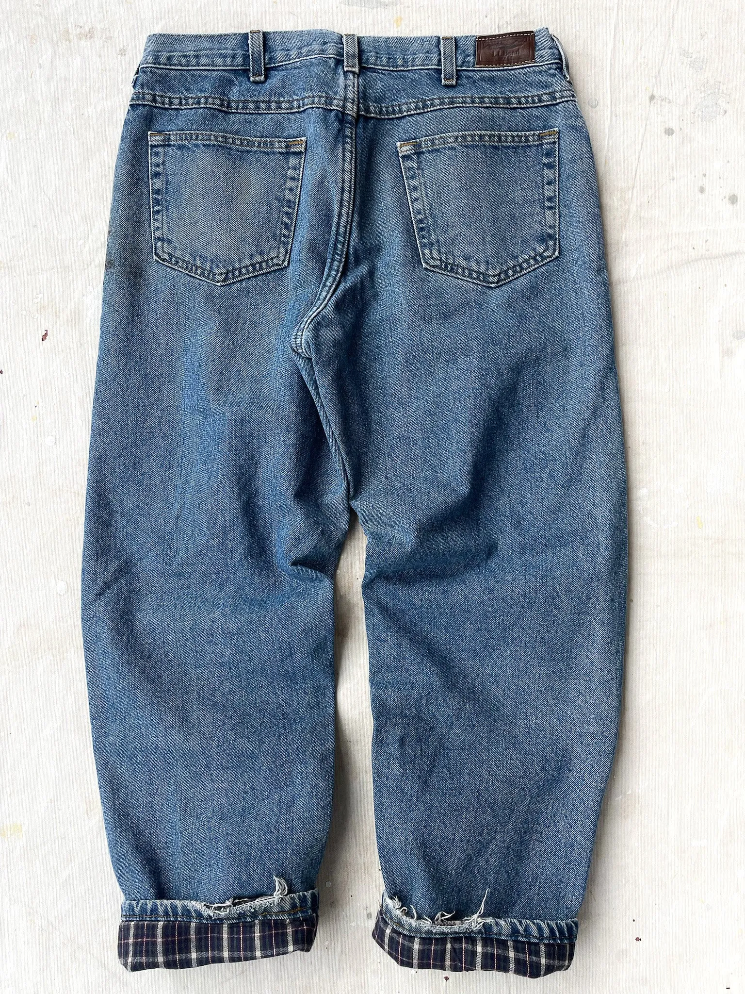 L.L.Bean Flannel Lined Jeans—[34x28]