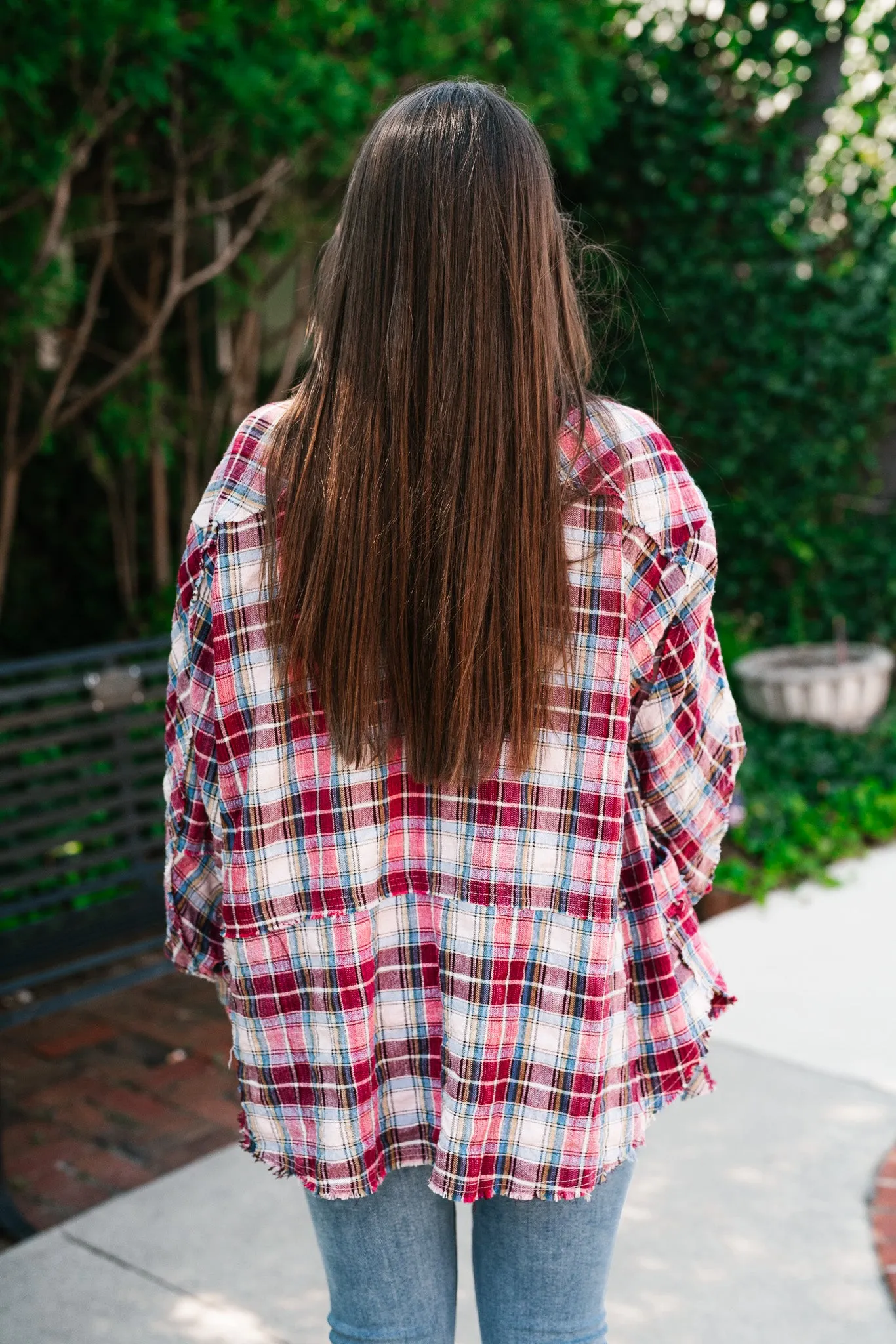 Lucky You Button Up Flannel Top