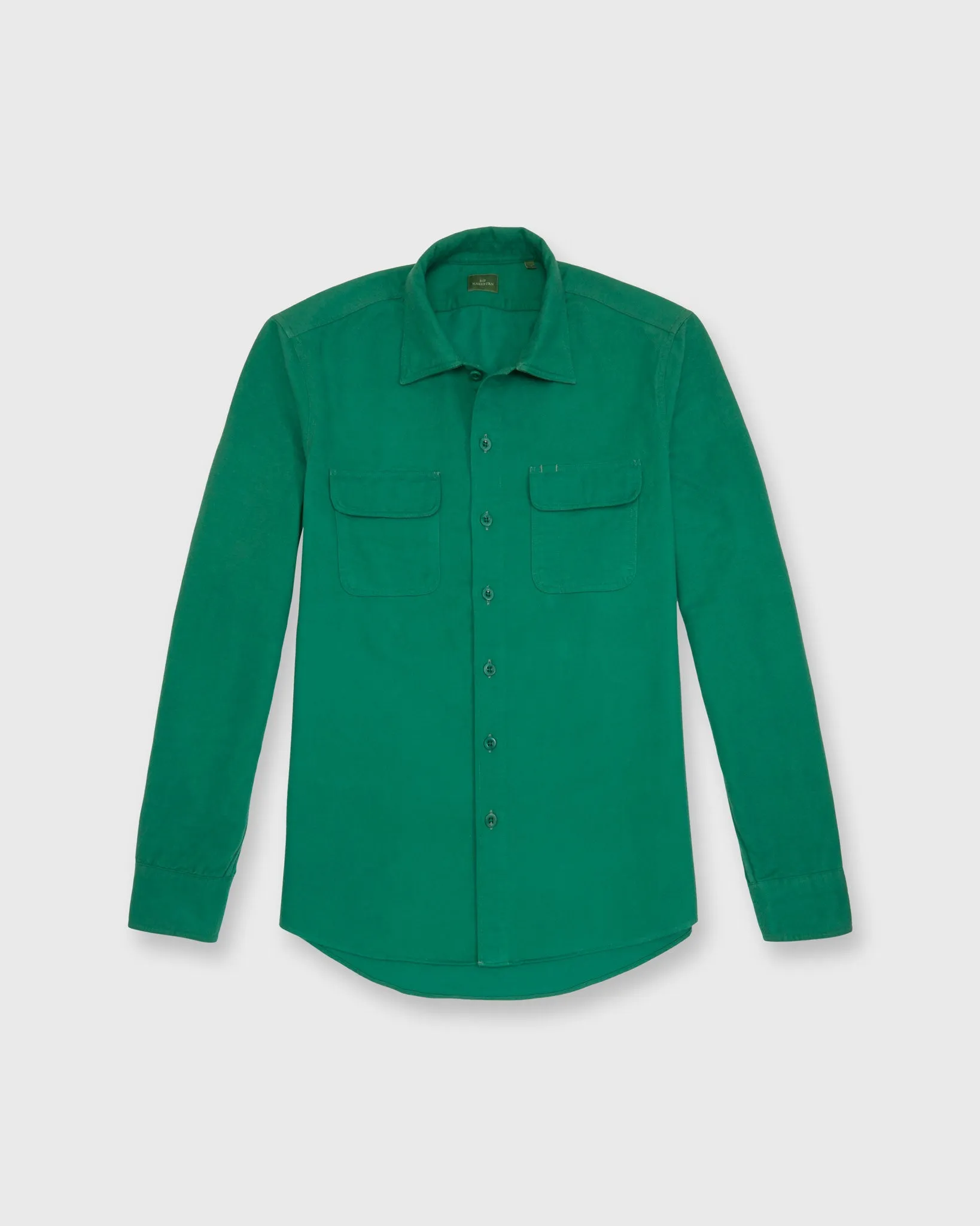 Luke Work Shirt in Green Flannel